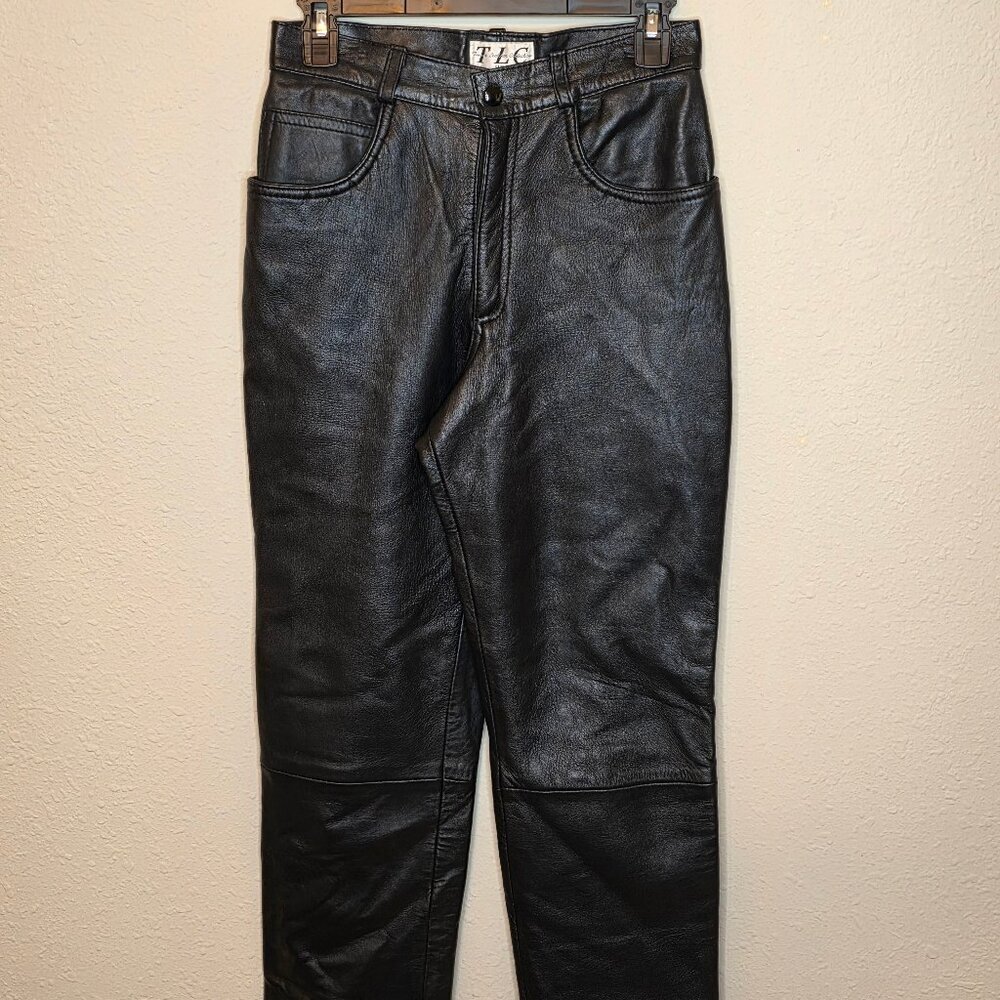 Twins Leather Co. (TLC) Women's Genuine Leather Pants, Size 8